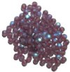 50 6mm Transparent Matte Amethyst AB Round Beads